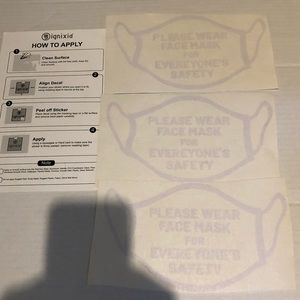please wear face masks for everyone’s safety sticker decals